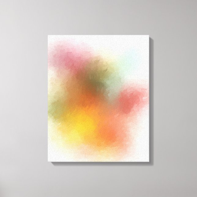 Modern färgad Abstrakt Art Trendig Red Rosa Blue Canvastryck (Framsida)