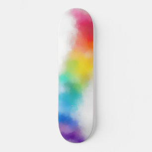 Modern färgad Abstrakt Art Trendig Rosa Red Blue Mini Skateboard Bräda 18,5 Cm