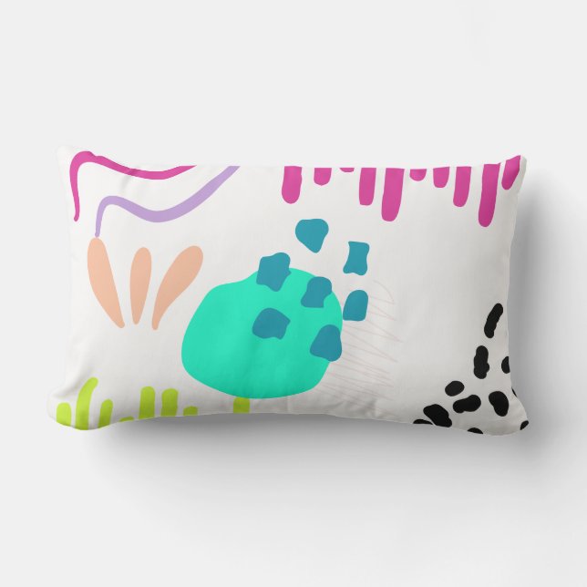 Modern färgad Abstrakt mönster . Lumbarkudde (Framsida)