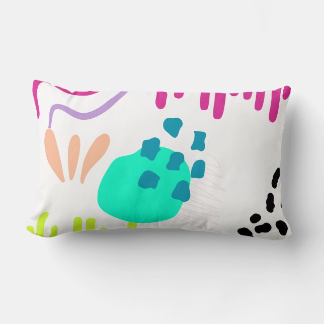 Modern färgad Abstrakt mönster . Lumbarkudde (Framsida)