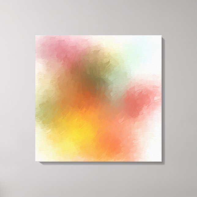 Modern färgad Abstrakt Red Gult Blue Lila Canvastryck (Framsida)