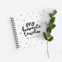 Modern färgad favoritlärarstjärna, julklapp