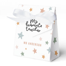 Modern färgad favoritlärarstjärna, julklapp