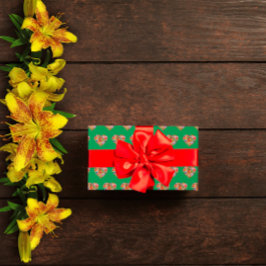 Modern färgad grönt mönster presentpapper