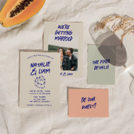 Modern färgad Hand plockade Cake Retro Roligt Bröl Inbjudningar