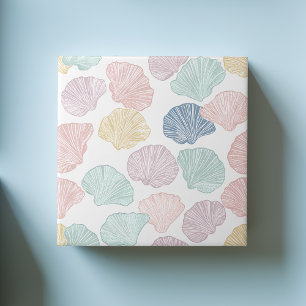 Modern färgad havsbotten Pastel Mönster Kakelplatta