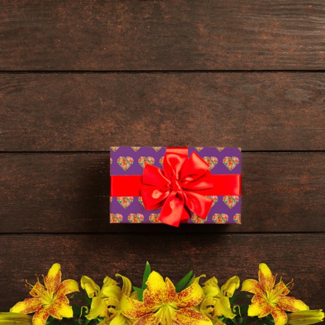 Modern färgad lila mönster presentpapper (Skapare uppladdad)