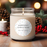 Modern färgad Ljus - god jul Runt Klistermärke<br><div class="desc">Festiv,  modern,  färglös ljus "God jul",  rundklistermärken.</div>