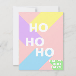 modern färgad minimalist ho christmas-kort julkort