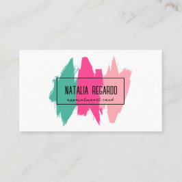 Modern färgad penselstreck salon tidsbeställning kort