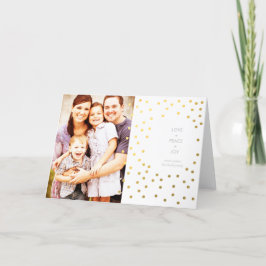 Modern färgad Rand 1-fotojulkort Helgkort