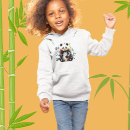 Modern färgad Sitta Panda Bear T Shirt