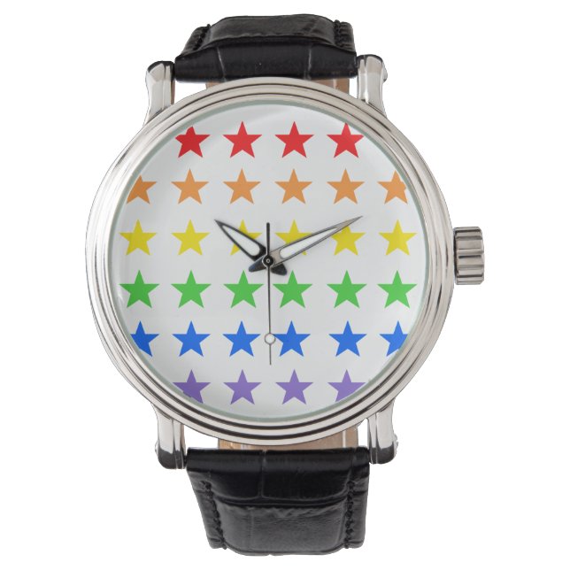 Modern färgad stjärntur Mönster Armbandsur (Framsida)