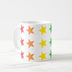 Modern färgad stjärntur Mönster Kaffemugg