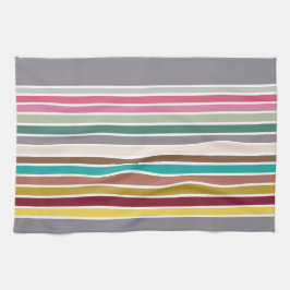 Modern färgad, strippad kökshandduk