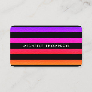 Modern färgad Struktur med svart Rand Visitkort