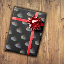 Modern färgad, svart mönster inslagning papper