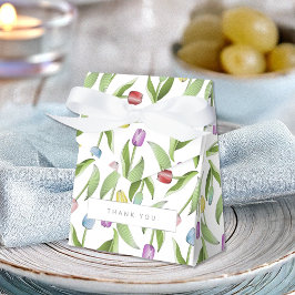 Modern färgad Tulip Flower Tack Party Presentaskar