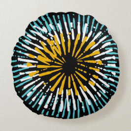 Modern färgad turkos runda Dekorativ kudde