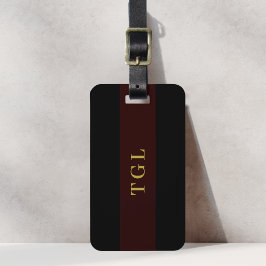 Modern färgblock anpassad monogram bagagetikett bagagebricka