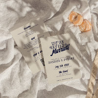 Modern färgfull retro fet Bröllop på dubblan