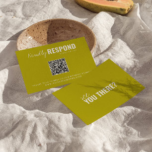 Modern färgfull retro QR-kod Whimsical Bröllop OSA Kort