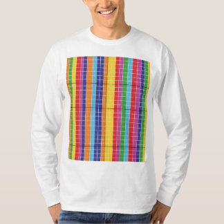 Modern Färgglad Abstrakt Mönster-Hoodie på Vit T Shirt