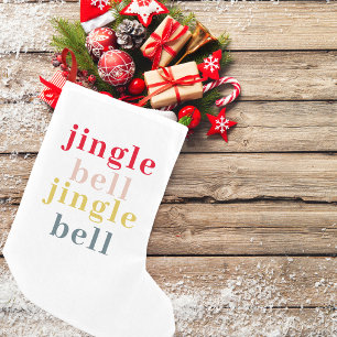 Modern Färgglad Bjällra Bjällra Liten Julstrumpa