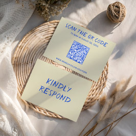 Modern Färgglad Bröllops-Svar QR-kod Kort