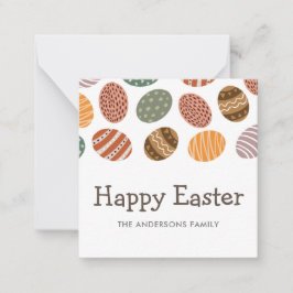 Modern Färgglad Fiesta Påskägg Anteckningskort