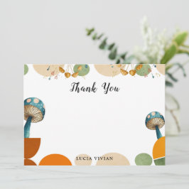 Modern Färgglad Geometrisk Svamp Tacksamhetskort Tack Kort