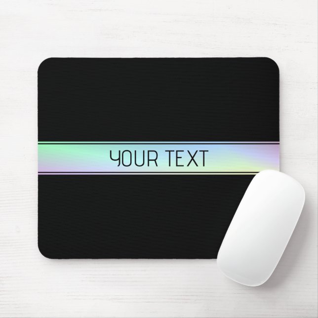 Modern Färgglad Gradient & Redigerbar Text Musmatta (Med mus)