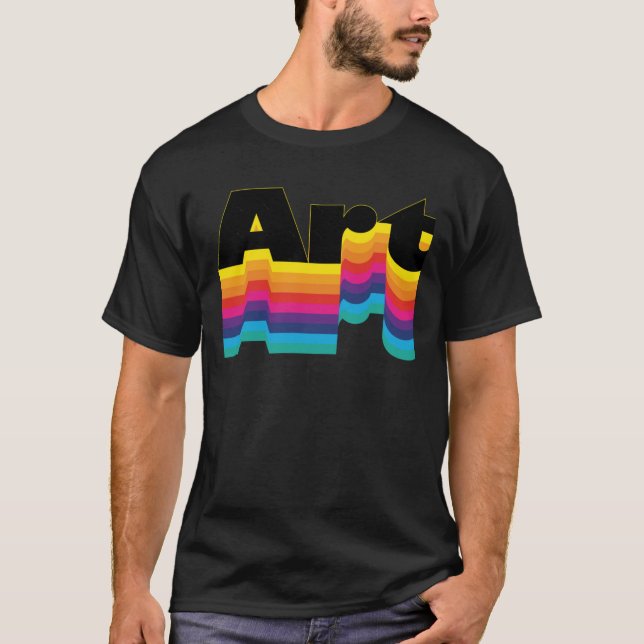 Modern Färgglad Inspirerande present Konst T Shirt (Framsida)