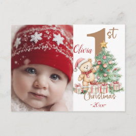 Modern Färgglad Jul Tema Vykort