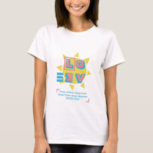 Modern Färgglad   KÄRLEKEN SVIKTER ALDRIG   1 Kor  T Shirt