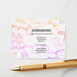 Modern Färgglad Regnbågsdimma Bröllopsmall Tilläggskort