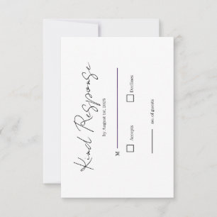 Modern Färgglad Retro Kul Funky Bröllop RSVP OSA Kort