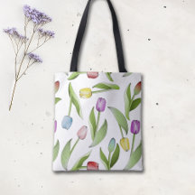 Modern Färgglad Tulpan Blommönster