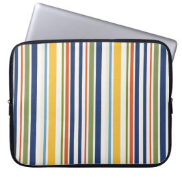 Modern Färgglad Vertikal Randig Mönster Laptop Fodral