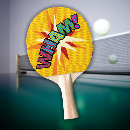 Modern Färgglad WHAM Typografi Serietidning Popkon Pingisracket