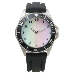 Modern färggradient för vattenfärgsregnbåge armbandsur