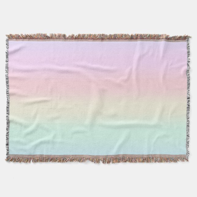 Modern färggradient för vattenfärgsregnbåge filt (Framsidan)