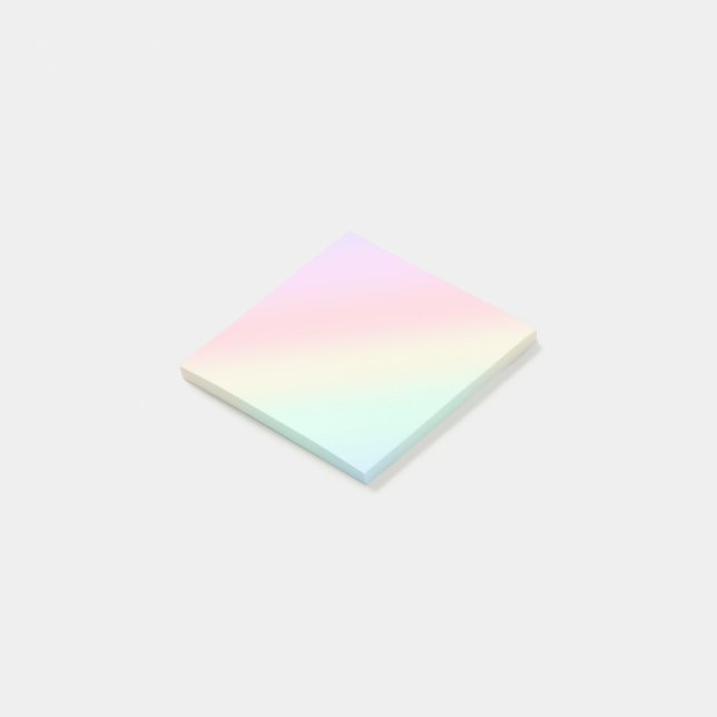 Modern färggradient för vattenfärgsregnbåge post-it block (Vinklad)