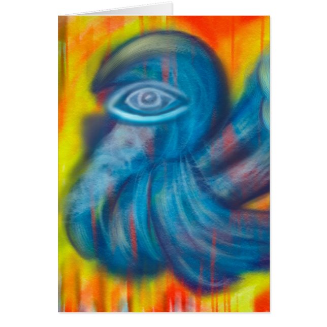 Modern färggrafik i Abstrakt Hälsningskort (Framsidan)