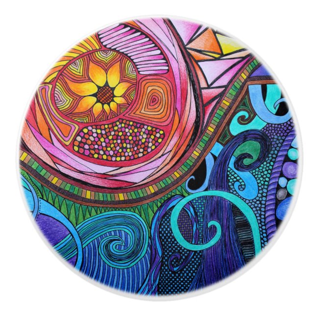 Modern färggrafik i Abstrakten Knopp (Framsidan)