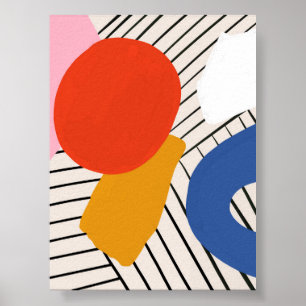 Modern färggrafik, minimalistisk vägggrafik Skriv Poster