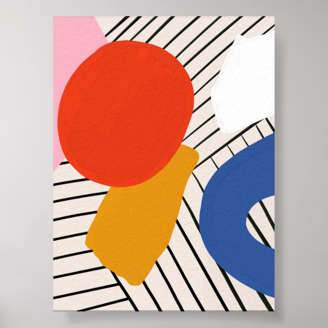 Modern färggrafik, minimalistisk vägggrafik Skriv  Poster (Framsidan)