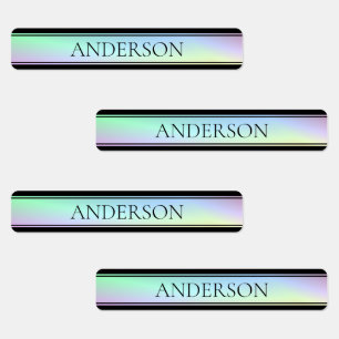 Modern färggrafik och redigerbar text klistermärke