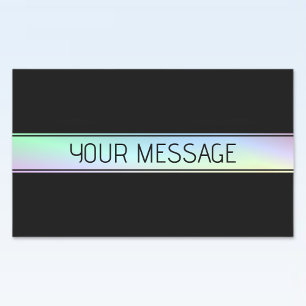 Modern färggrafik och redigerbar text rektangulärt klistermärke