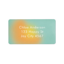 Modern färggrafik Ombré Mint Orange Adress